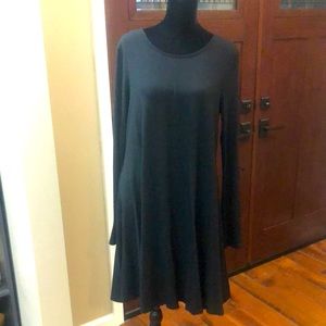 Old Navy black knit dress, long sleeve, size medium.